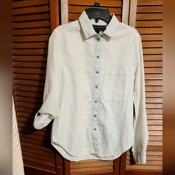 Polly & Esther Tops - Polly & Esther Light Cream Button-Down Shirt